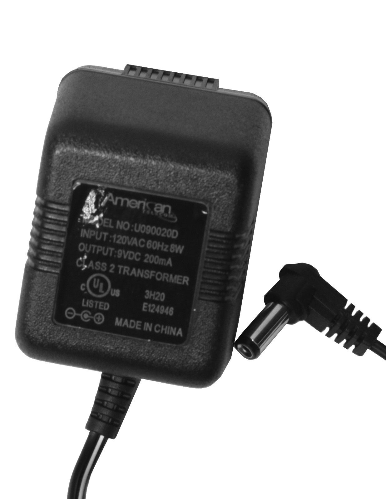 American U0900200 9 Volt Wall DC Power Adapter Charger 9VDC 200mA AC adapter